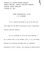 Robert Morgan Speech, 18 October 1979