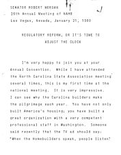 Robert Morgan Speech, 21 January 1980