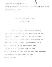 Robert Morgan Speech, 3 February 1980