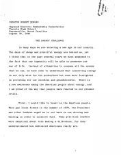 Robert Morgan Speech, 30 August 1980