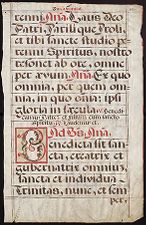 Manuscript leaf from a late gothic antiphonal