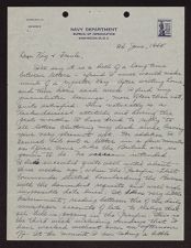 Letter from Bill to Frank and Kay Bartimo