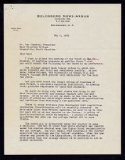 Henry Belk correspondence about ECC Integration, 1961