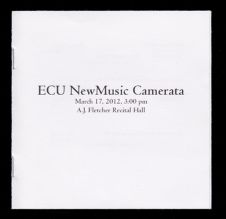 Audio recording of New Music Festival: ECU NewMusic Camerata. March 17, 2012.