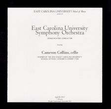 Audio recording of East Carolina University's Symphony Orchestra, April 20, 2013