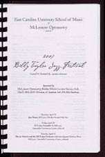 Audio recording of East Carolina University 2007 Billy Taylor Jazz Festival: Jazz 'Bones.