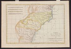 Carte de la partie sud des Etats Unis de l'Amérique septentrionale par M. Bonne