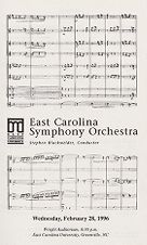 Program of the East Carolina University Symphony Orchestra, February 28, 1996