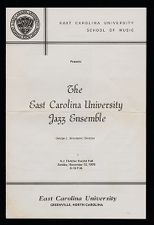 Concert program from performance of the ECU Jazz Ensemble, February 13, 1976