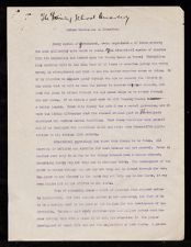Typed paper "Modern Tendencies in Education" by Robert H. Wright