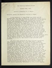 East Carolina Teachers College Chapel Talk, Chapter 3 of the book of James