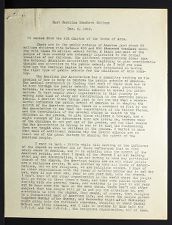 East Carolina Teachers College Chapel Talk, 22 verses from Chapter 4 of the Books of Acts