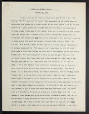 East Carolina Teachers College Chapel Talk, January 29, 1926