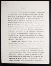 East Carolina Teachers College Chapel Talk, November 17, 1926