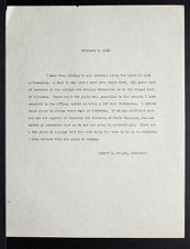 East Carolina Teachers College Chapel Talk, February 9, 1929
