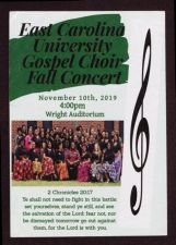 East Carolina University Gospel Choir Fall Concert program