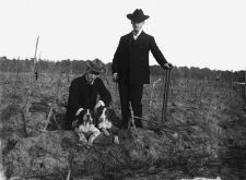 C. B. Brinkley and R. O. Badham with their spaniels 