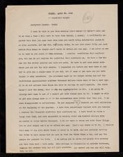 East Carolina Teachers College Chapel Talk about college's finances, April 22, 1933