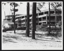 Construction work on addition to Joyner Library