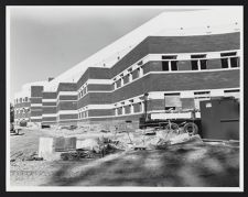 Construction work on addition to Joyner Library