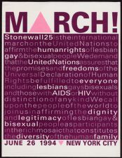 Stonewall25 March flyer