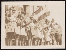 Spectators at the V-E Day parade