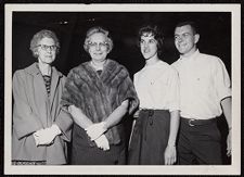 Photograph of unknown woman, Ruth Allen White, Judy Redfern, and Jim Chesnutt