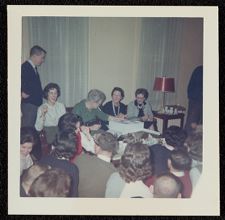 Photograph of Christmas party at Theta Chi house