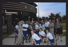Photograph of Air Force ROTC cadets at a morale event