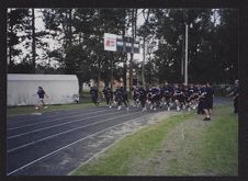 Photograph of Air Force ROTC cadets during physical training