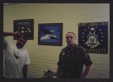 Photograph of Air Force ROTC cadets in the AFROTC space