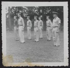 Photograph of ECU Air Force ROTC cadets in formation