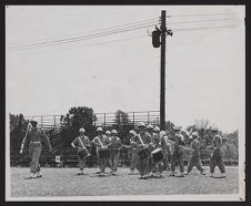 Photograph of ECU Air Force ROTC drum and bugle corps