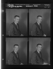 Unknown man (4 Negatives) (August 23, 1962) [Sleeve 55, Folder b, Box 28]