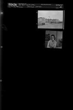 Unknown Woman; ECC Dorm under Construction (2 Negatives (January 13, 1960) [Sleeve 28, Folder a, Box 23]