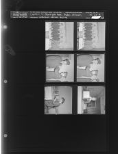 Unknown woman, typing; Captain in Guard gets Bars; Ayden Officials (6 Negatives) February 23-24, 1960 [Sleeve 63, Folder b, Box 23]