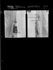 Neighborhood housing; Parking Lot-Train Car (2 Negatives (April 18, 1960) [Sleeve 10, Folder e, Box 23]
