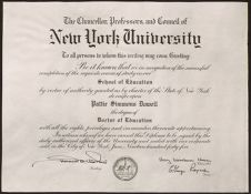 Pattie Simmons Dowell diploma