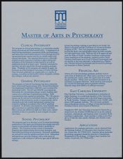 Master of Arts in Psychology