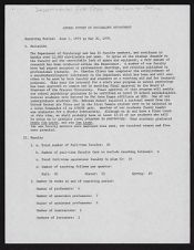 Department of Psychology Annual Report, June 1, 1975 to May 31, 1976