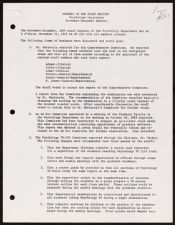 Minutes of the Staff Meeting of the Psychology Department, November-December 1969