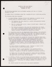 Minutes of the Staff Meeting of the Psychology Department, November 16, 1970