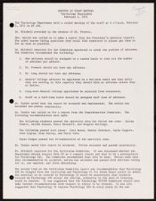 Minutes of the Staff Meeting of the Psychology Department, February 1, 1971