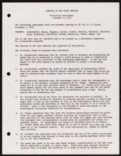 Minutes of the Staff Meeting of the Psychology Department, November 6, 1972