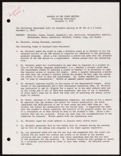 Minutes of the Staff Meeting of the Psychology Department, December 4, 1972