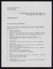 Studio directory questionnaire