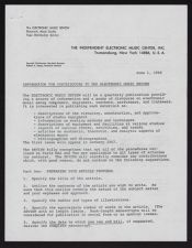 Information for contributors to the Electronic Music Review, June 1, 1966