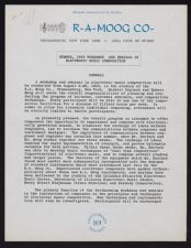 Summer, 1965 workshop and seminar in electronic music composition