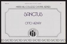 Musical score for "Sanctus" by Otto Henry