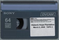 Historic Hope Plantation tape 2